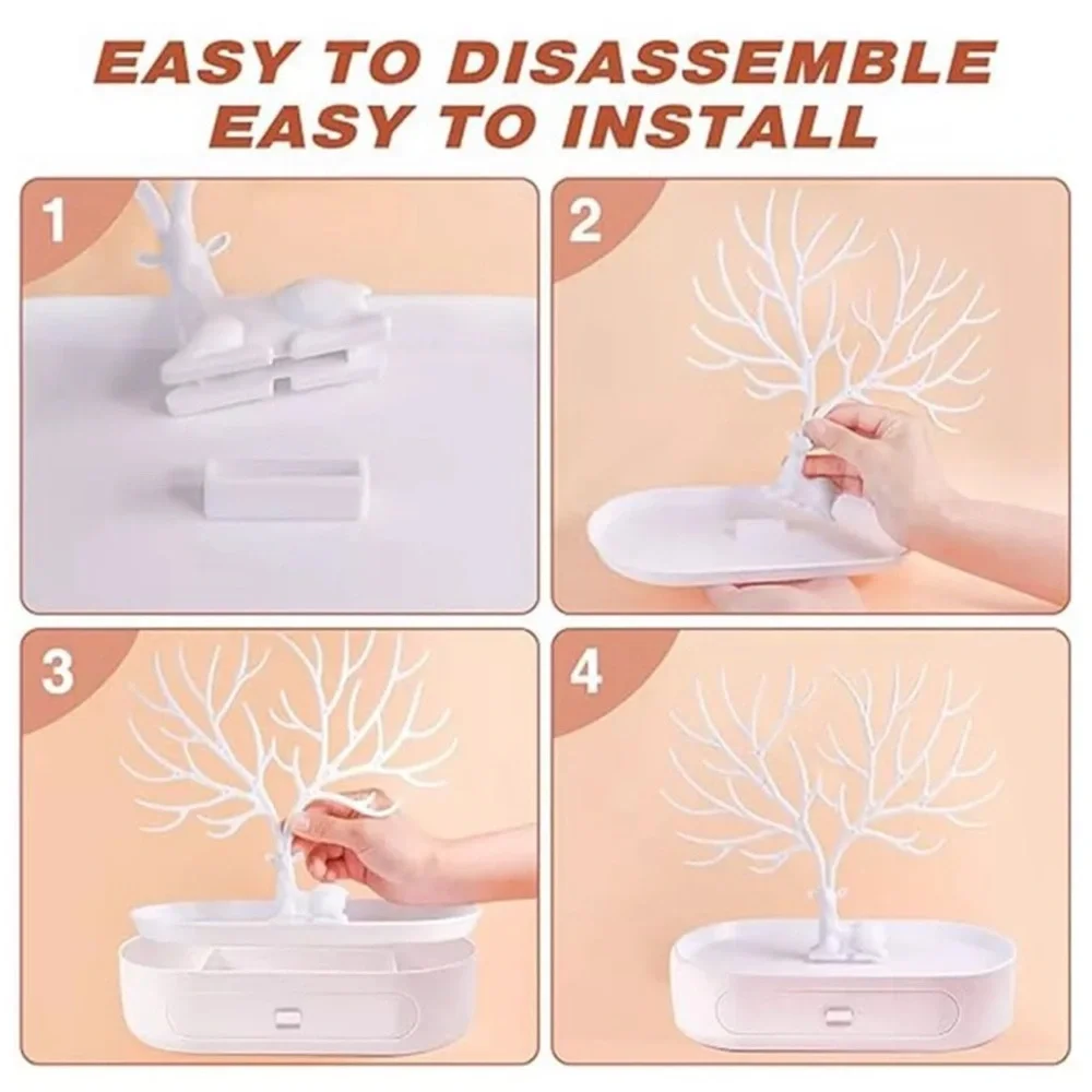 Antler Tree Jewelry Display Stand - Elegant Tray Organizer for any jewelry. New!